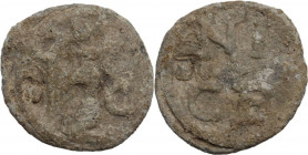 Leads from Ancient World. PB Tessera, c. 1st century AD. Obv. Victoria advancing right, holding wreath; to the sides, S - C. Rev. NI / CE. PB. 4.01 g....