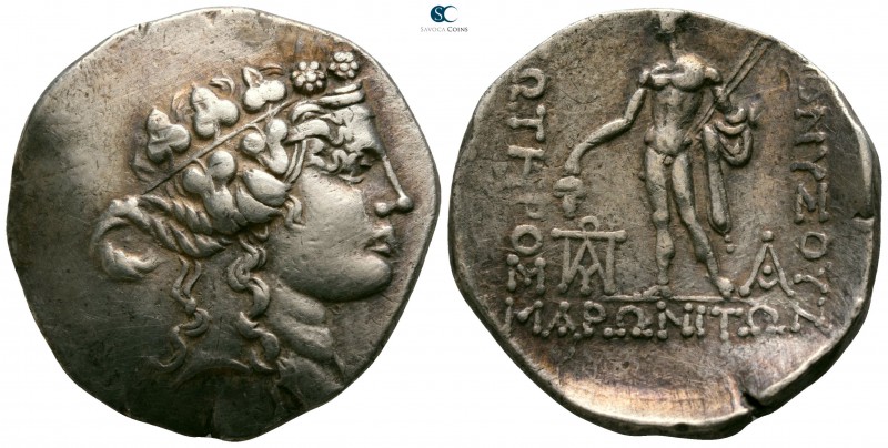Thrace. Maroneia 189-49 BC. 
Tetradrachm AR

30mm., 16,53g.

Head of youthf...
