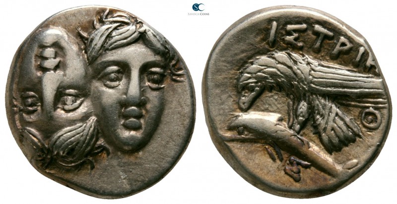 Moesia. Istrus circa 340-313 BC. 
Drachm AR

17mm., 5,85g.

Facing male hea...