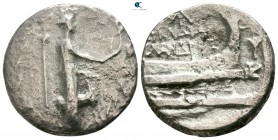Akarnania. Leukas. ΦΙΛΑΝΔΡΟΣ (Philandros), magistrate circa 167-100 BC. Stater-Didrachm AR