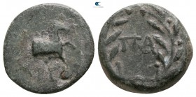 Achaia. Aigeira. ΠΑ- (Pa-), magistrate circa 100-50 BC. Dichalkon Æ