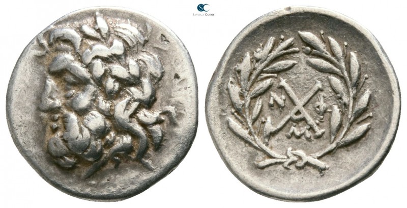 Achaia. Messene. Achaian League circa 175-168 BC. 
Triobol-Hemidrachm AR

13m...