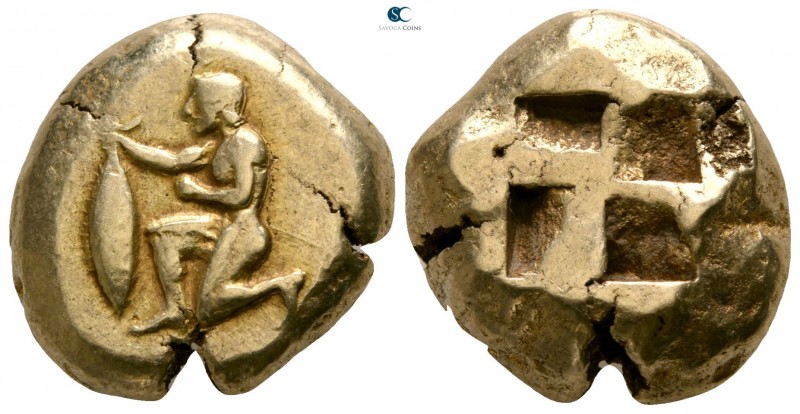Mysia. Kyzikos circa 500-450 BC. 
Stater EL

17mm., 15,96g.

Nude youth kne...