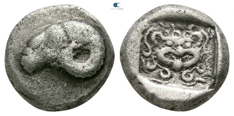 Troas. Kebren circa 500-400 BC. 
Hemidrachm AR

9mm., 1,84g.

Head of ram l...