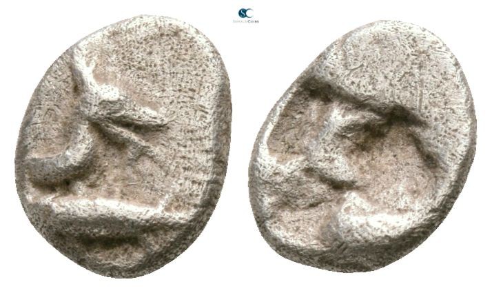 Ionia. Phokaia circa 550-400 BC. 
Hemiobol AR

6mm., 0,48g.

Head of a keto...