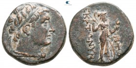 Ptolemaic Kingdom of Egypt. Lebedos-Ptolemais. Ptolemy II Philadelphοs 281-246 BC. ΕΚΑΤΩΝΥΜΟΣ (Hekatonymos), magistrate. Tetrachalkon Æ