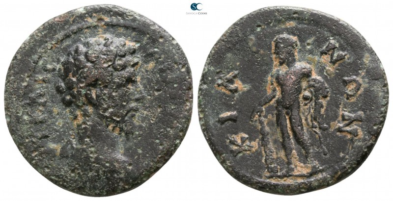 Bithynia. Kios . Marcus Aurelius AD 161-180. 
Bronze Æ

20mm., 5,13g.

[ΑV]...