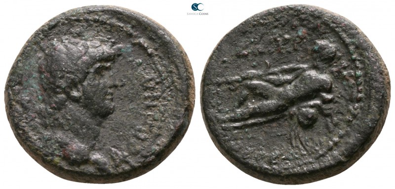Ionia. Smyrna. Nero AD 54-68. Uncertain magistrate
Bronze Æ

19mm., 5,36g.
...