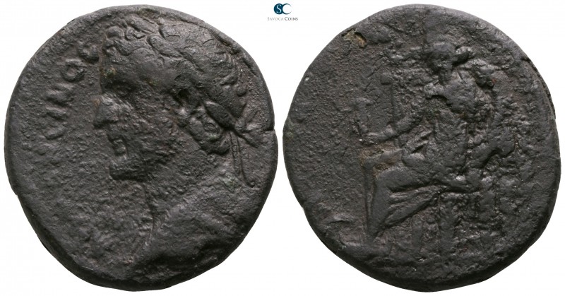 Lydia. Tralleis. Antoninus Pius AD 138-161. 
Bronze Æ

31mm., 22,74g.

ANTΩ...