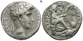Seleucis and Pieria. Antioch. Augustus 27 BC-14 AD. Dated year 27 of the Actian Era and Cos. XII=5/4 BC. Tetradrachm AR