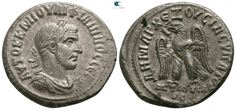 Seleucis and Pieria. Antioch. Philip I Arab AD 244-249. 
Billon-Tetradrachm

...