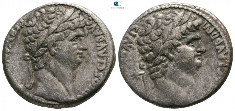 Seleucis and Pieria. Possibly Antioch. Nero, with Divus Claudius AD 54-68. 
Tet...