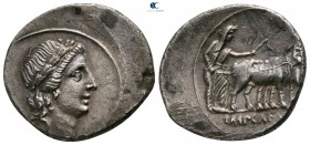 The Triumvirs. Octavian 30-29 BC. Struck autumn 30 - summer 29 BC. Possibly Rome. Denarius AR