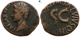Augustus 27 BC-AD 14. M. Salvius Otho, moneyer. Struck 7 BC. Rome. As Æ