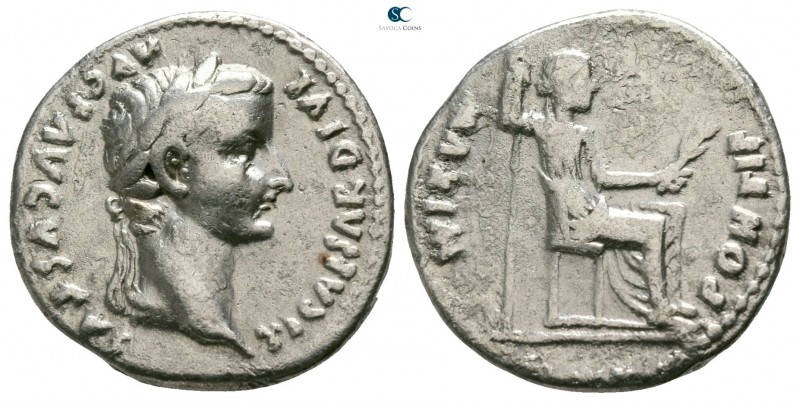 Tiberius AD 14-37. Group 1. Struck circa AD 15-18. Lugdunum
Denarius AR

17mm...