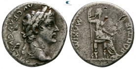 Tiberius AD 14-37. Group 6. Struck AD 36-37. Lugdunum. Denarius AR. “Tribute Penny” type