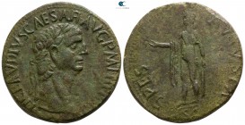Claudius AD 41-54. Struck AD 41-42. Rome. Sestertius Æ
