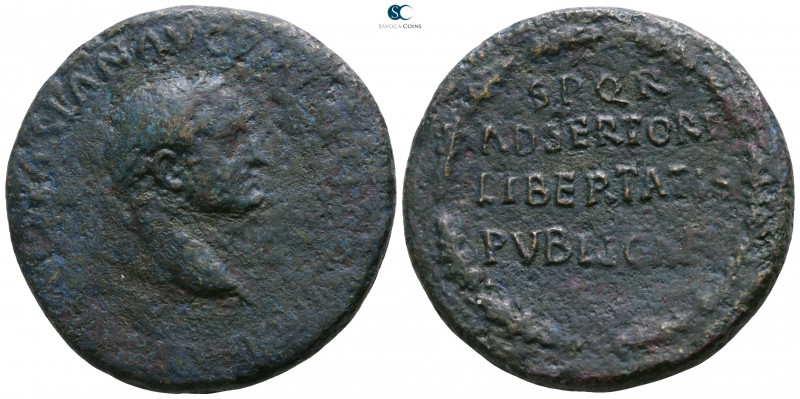 Vespasian AD 69-79. Rome
Sestertius Æ

32mm., 23,16g.

[IMP CAES ? VESPA]SI...
