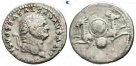 Divus Vespasianus AD 79. Died AD 79. Struck under Titus, AD 80/1. Rome. Denarius AR
