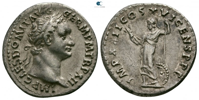 Domitian AD 81-96. Struck AD 92-93. Rome
Denarius AR

17mm., 2,81g.

IMP CA...