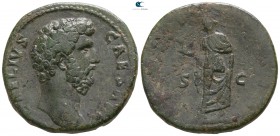 Aelius, as Caesar AD 136-138. Struck AD 137. Rome. Sestertius Æ