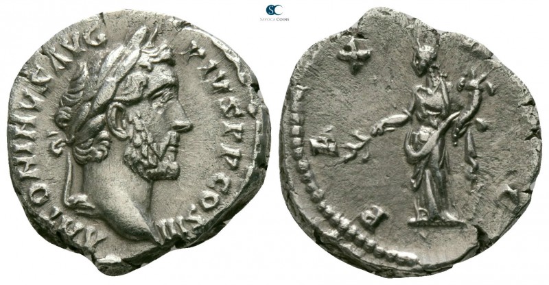 Antoninus Pius AD 138-161. Struck circa 140-143 BC. Rome
Denarius AR

15mm., ...
