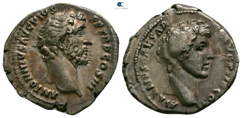 Antoninus Pius and M. Aurelius, as Caesar AD 140. Rome
Denarius AR

17mm., 3,...