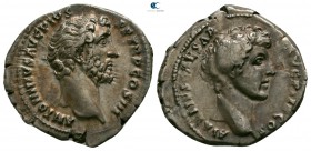 Antoninus Pius and M. Aurelius, as Caesar AD 140. Rome. Denarius AR