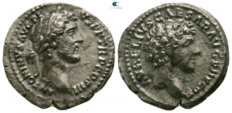 Antoninus Pius and M. Aurelius, as Caesar AD 140. Rome
Denarius AR

17mm., 3,...