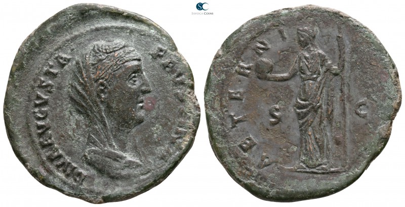 Diva Faustina Senior AD 141. Struck circa AD 141-146. Rome
As Æ

28mm., 8,38g...