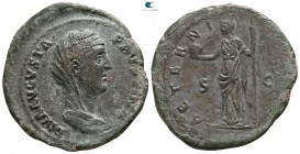 Diva Faustina Senior AD 141. Struck circa AD 141-146. Rome. As Æ