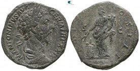 Marcus Aurelius AD 161-180. Struck circa December 174-Autumn 175. Rome. Sestertius Æ