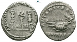 Marcus Aurelius AD 161-180. Mark Antony restitution commemorative issued AD 168. Rome. "Legionary" Denarius AR