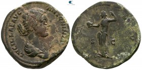 Lucilla AD 164-169. Struck under Marcus Aurelius and Lucius Verus, circa AD 163-164. Rome. Sestertius Æ