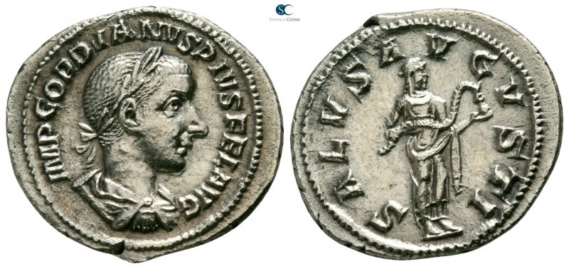 Gordian III. AD 238-244. Struck AD 240. Rome
Denarius AR

18mm., 2,62g.

IM...