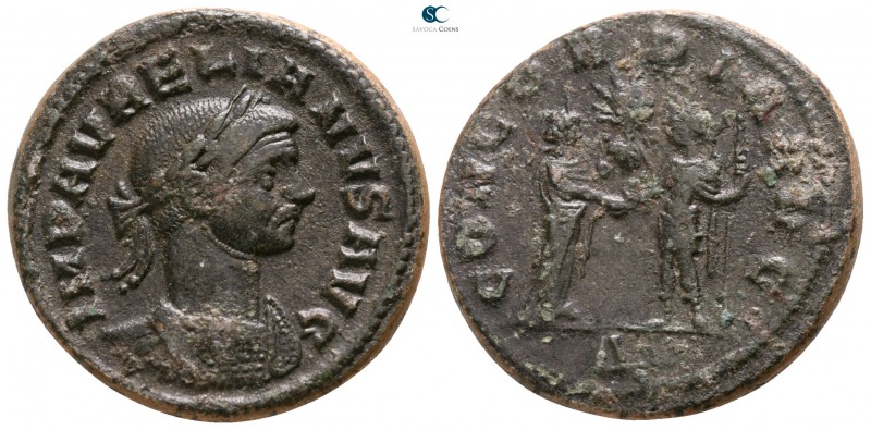 Aurelian AD 270-275. Struck AD 274. Rome
As Æ

24mm., 7,32g.

IMP AVRELIANV...