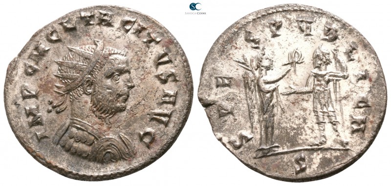 Tacitus AD 275-276. Struck AD 276. Cyzicus
Antoninianus Æ silvered

22mm., 4,...