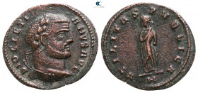 Diocletian AD 284-305. Ticinum. Fraction Æ