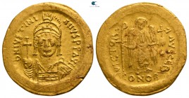 Justinian I. AD 527-565. Constantinople. 2nd officina. Solidus AV