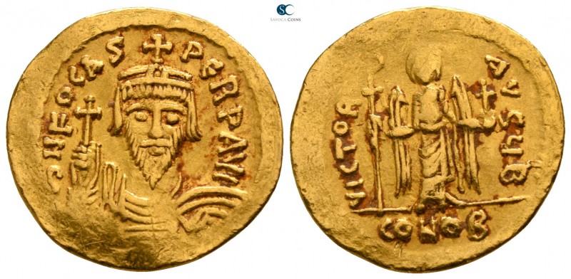 Phocas. AD 602-610. Struck AD 604-607. Constantinople. 2nd officina
Solidus AV...
