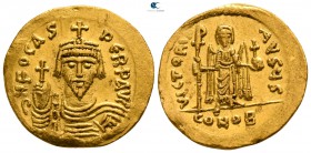 Phocas. AD 602-610. Struck AD 607-609. Constantinople. 6th officina. Solidus AV
