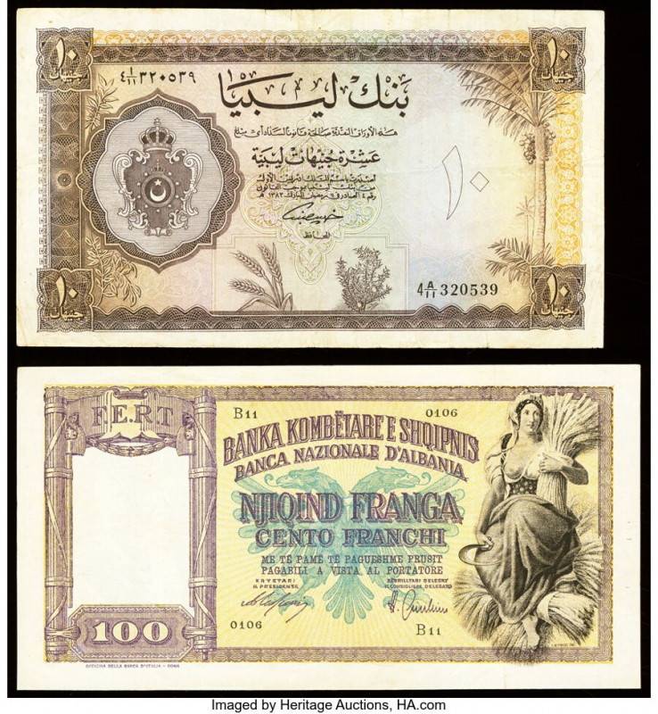 Albania Banca Nazionale, Italian Occupation 100 Franga ND (1940) Pick 8 Very Fin...