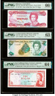 Bahamas, Cayman Islands & East Caribbean States Group Lot of 6 Graded Examples PMG Gem Uncirculated 66 EPQ; Gem Uncirculated 65 EPQ (2); Choice Uncirc...