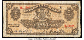 Barbados Colonial Bank 5 Dollars 1.1.1918 Pick S151 Contemporary Counterfeit Fine. 

HID09801242017

© 2022 Heritage Auctions | All Rights Reserved