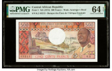Central African Republic Banque des Etats de l'Afrique Centrale 500 Francs ND (1974) Pick 1 PMG Choice Uncirculated 64 EPQ. 

HID09801242017

© 2022 H...
