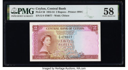 Ceylon Central Bank of Ceylon 2 Rupees 3.6.1952 Pick 50 PMG Choice About Unc 58. 

HID09801242017

© 2022 Heritage Auctions | All Rights Reserved