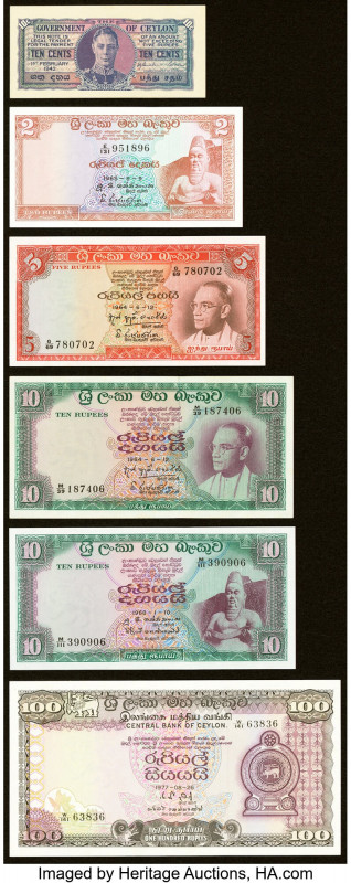 Ceylon Group of 6 Examples About Uncirculated-Crisp Uncirculated. 

HID098012420...