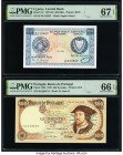 Cyprus Central Bank of Cyprus 250 Mils 1.10.1981 Pick 41c PMG Superb Gem Unc 67 EPQ; Portugal Banco de Portugal 500 Escudos 6.9.1979 Pick 170b PMG Gem...