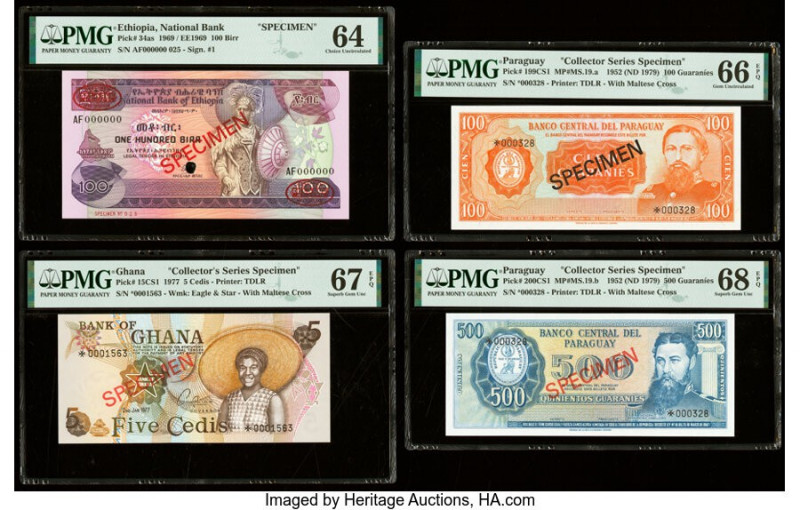 Ethiopia, Ghana, Paraguay & Sierra Leone Group Lot of 11 Graded Collector Series...