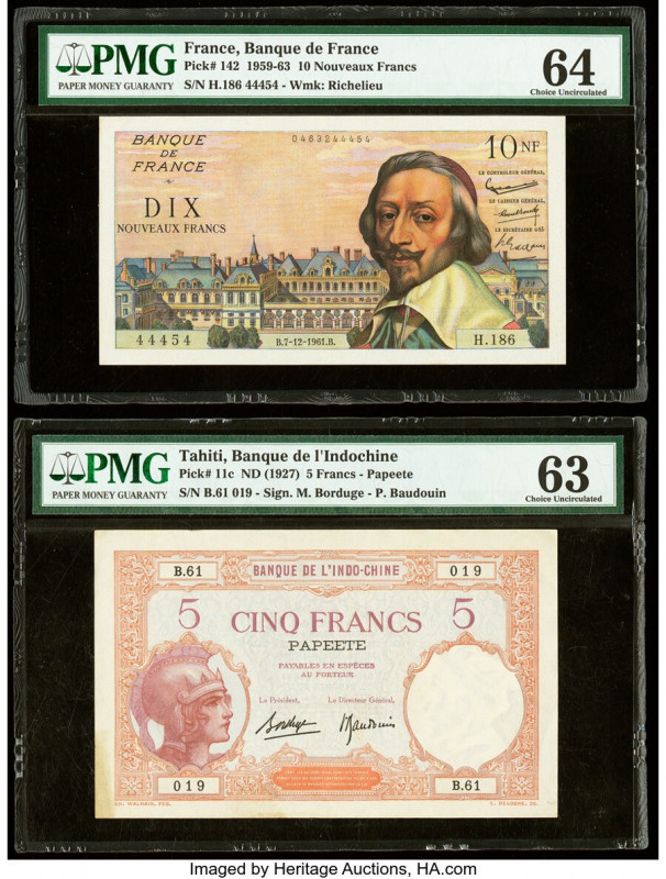 France Banque de France 10 Nouveaux Francs 7.12.1961 Pick 142 PMG Choice Uncircu...